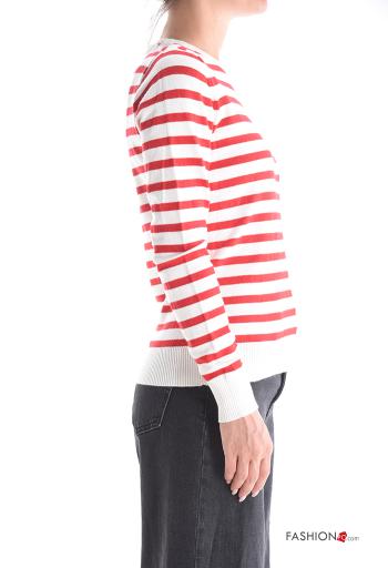 Streifenmuster Lurex Strickpullover - ph 3
