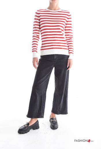 Streifenmuster Lurex Strickpullover - ph 5