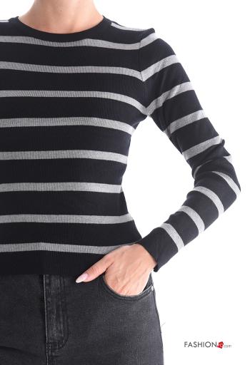 Jersey manga larga cuello redondo a rayas - ph 4