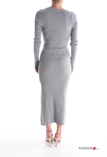 roher saumabschluss lange Kleid mit Strasssteinen - ph 2