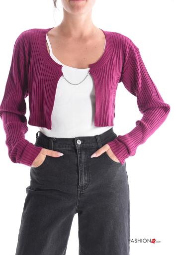 Cardigan corto con catena
