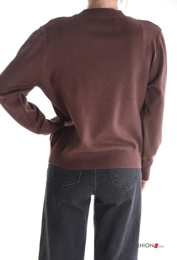 Strickpullover mit Perlen mit Strasssteinen - ph 2