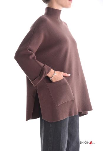 Strickpullover Rollkragen- mit Taschen - ph 3