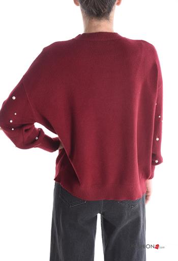 Camisola gola redonda com pérolas com strass - ph 2