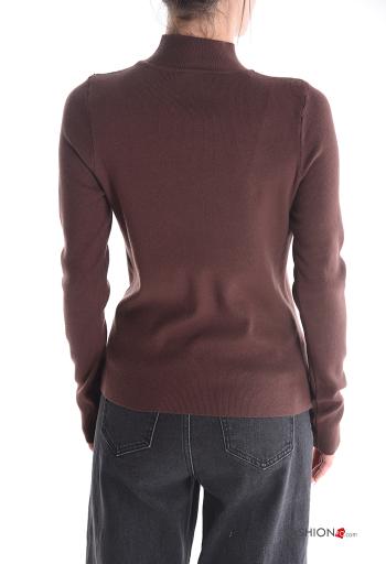 Maglione ecopelle con borchie - ph 2
