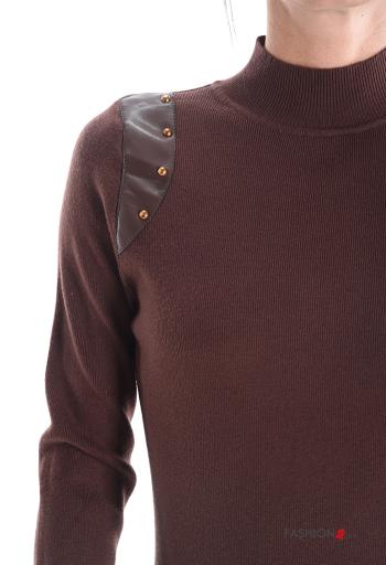 Maglione ecopelle con borchie - ph 4