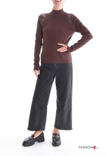 Maglione ecopelle con borchie - ph 5