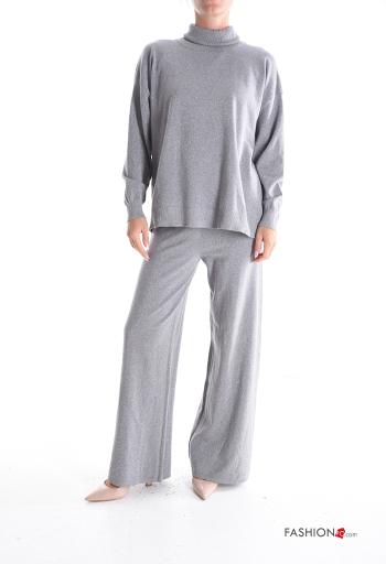 lurex long sleeve Co-ord Rollneck with elastic - ph 1