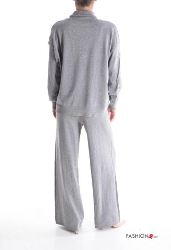 lurex long sleeve Co-ord Rollneck with elastic - ph 2