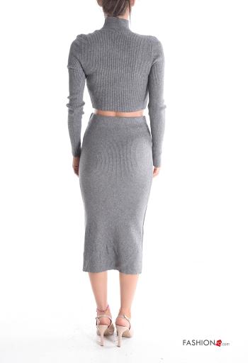 Maglione lurex taglio vivo a collo alto - ph 2