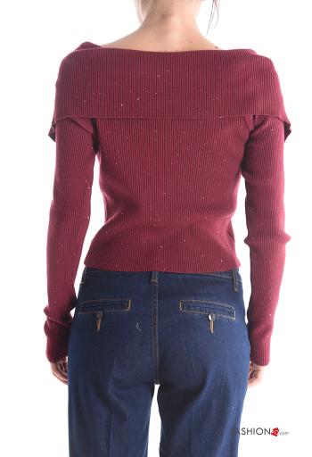 Maglione con paillettes con zip - ph 2