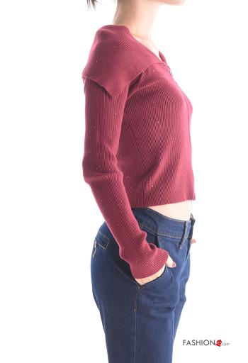 Maglione con paillettes con zip - ph 3