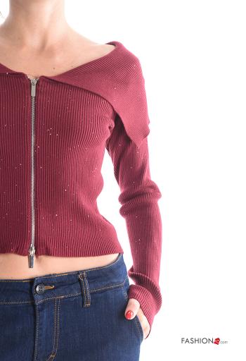Maglione con paillettes con zip - ph 4