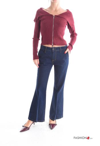 Maglione con paillettes con zip - ph 5