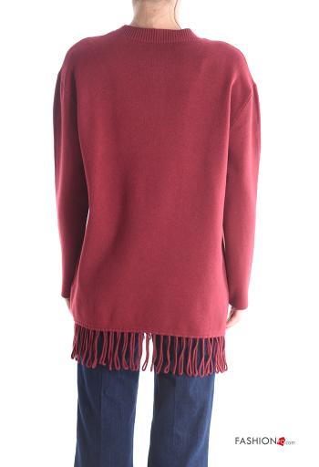 crew neck Sweater with fringe - ph 2