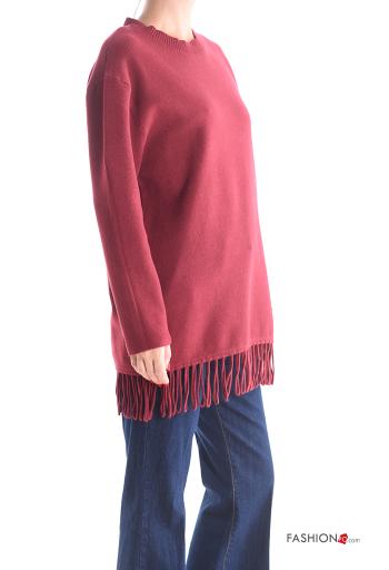 crew neck Sweater with fringe - ph 3