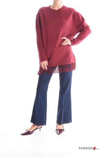 crew neck Sweater with fringe - ph 5