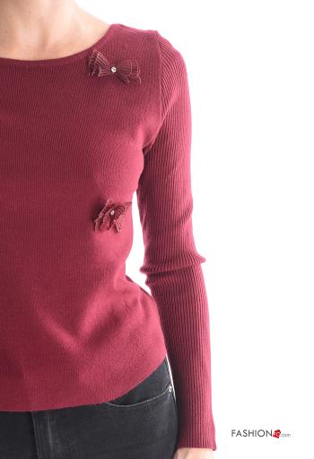 Strickpullover mit Strasssteinen - ph 4