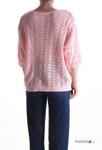 Maglione in Cotone girocollo maniche a tre quarti - ph 2