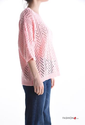 Maglione in Cotone girocollo maniche a tre quarti - ph 3