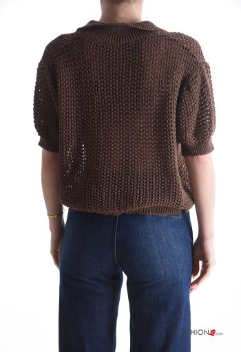 Cardigan in Cotone con colletto con bottoni - ph 2