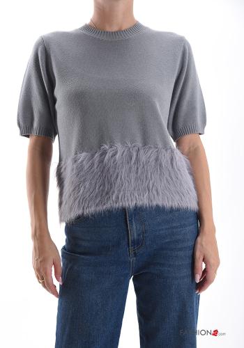 Maglione pelliccia sintetica