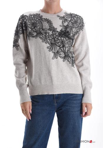 lace trim Cardigan