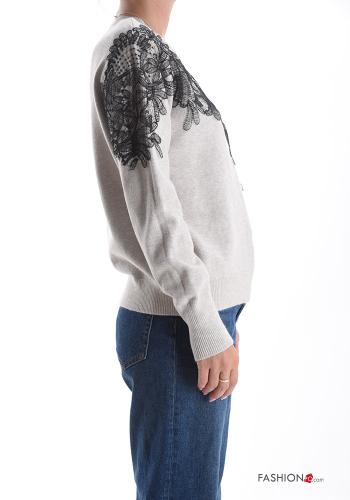 lace trim Cardigan - ph 3