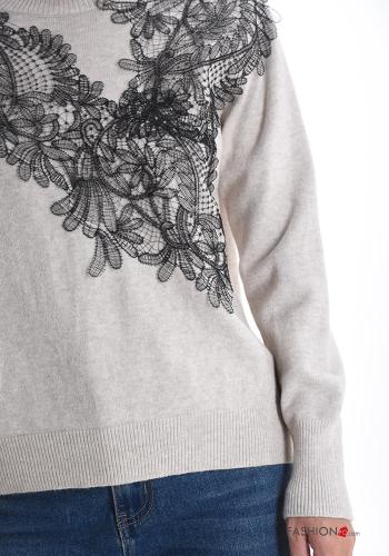 lace trim Cardigan - ph 4