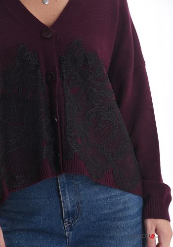 lace trim Cardigan with buttons - ph 4