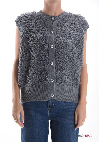 Gilet sans manches à boutons