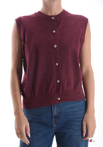 Cardigan lurex con bottoni