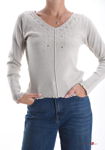 Jersey con perlas con brillantes - ph 1