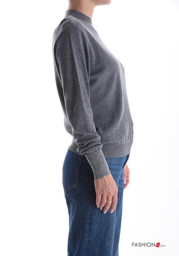 Wool Mix Sweater with rhinestones - ph 3