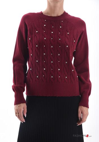 Maglione con strass