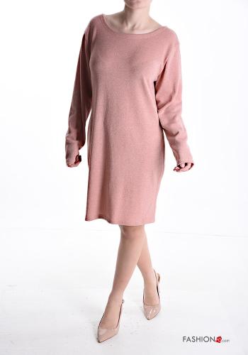 Abito al ginocchio maniche lunghe girocollo