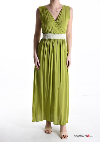 Vestido sem Mangas gola V
