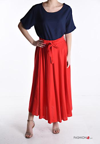 long Skirt with fabric belt with elastic - ph 5