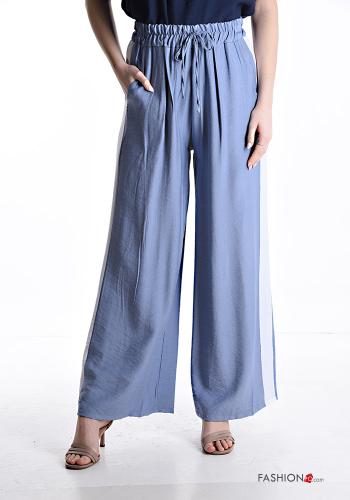 Pantalone wide leg con elastico con tasche con coulisse - ph 1
