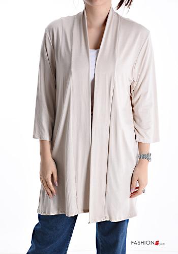 Cardigan maniche a tre quarti