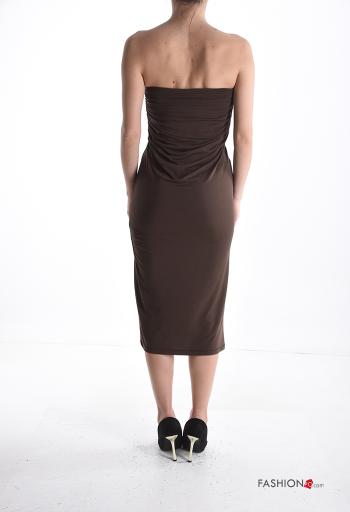 ärmellos etuikleid rückenfrei Kleid mit gummizug - ph 2