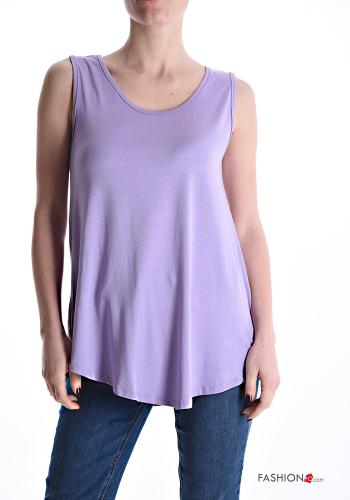 Canotta senza maniche girocollo