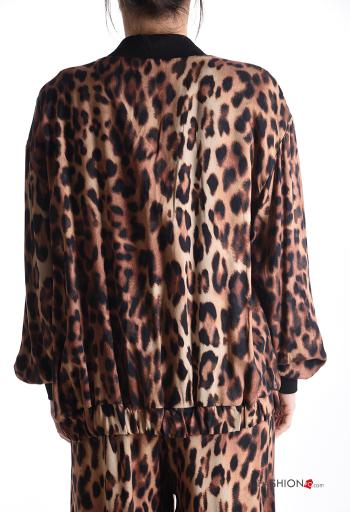 Bomber maniche lunghe Fantasia animalier con zip con elastico - ph 2