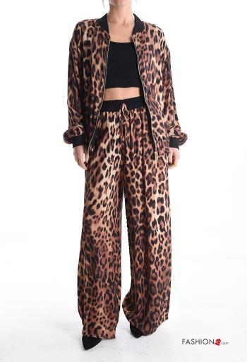 Bomber maniche lunghe Fantasia animalier con zip con elastico - ph 5
