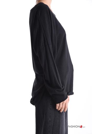 oversized long sleeve Sweater with v-neck - ph 3