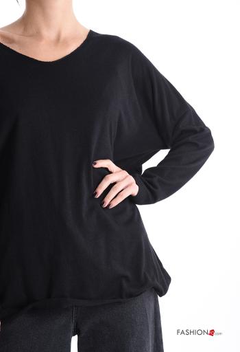 oversized long sleeve Sweater with v-neck - ph 4