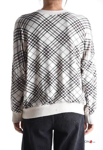 Tartan long sleeve crew neck Sweater - ph 2
