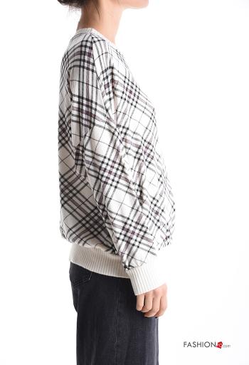 Tartan long sleeve crew neck Sweater - ph 3