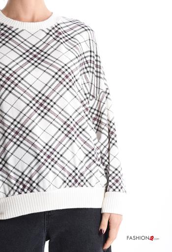 Tartan long sleeve crew neck Sweater - ph 4