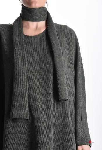 long sleeve crew neck Sweater with scarf - ph 4